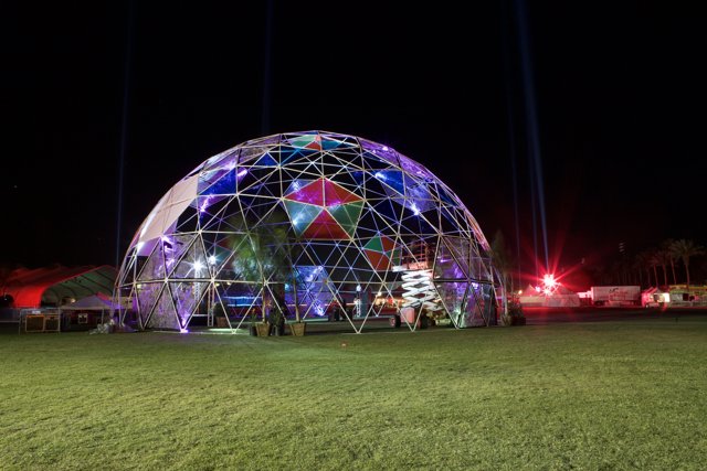 Illuminated Sphere Dome at Coachella