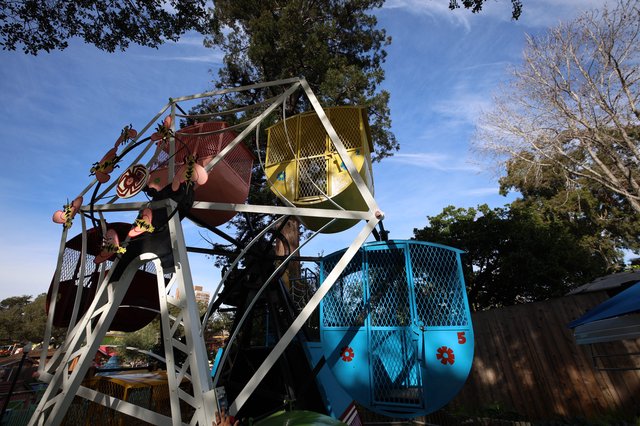 Vintage Ferris Wheel Ride at Fantasyland Amusement Park