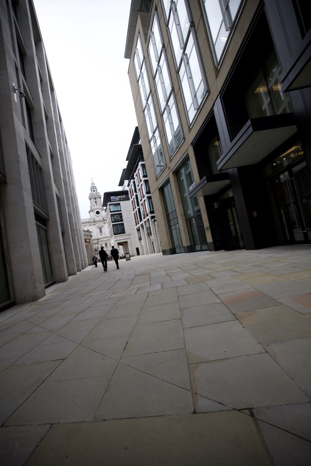 Modern Architecture Along a Quiet London Street