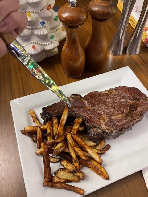 Delicious Steak and Fries San Francisco Style