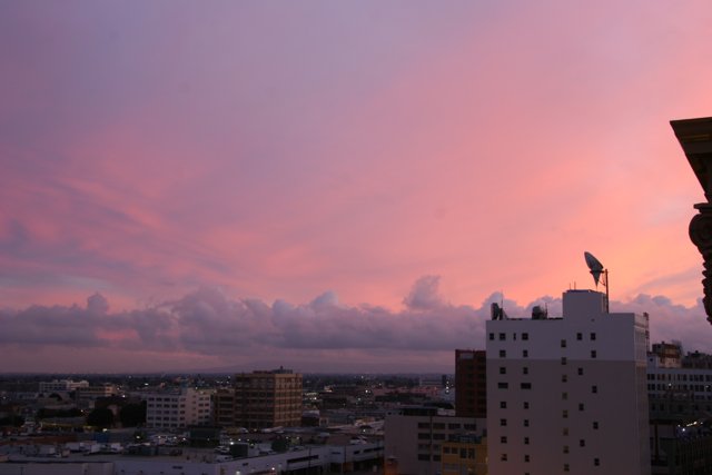 Pink Skies over the Metropolis