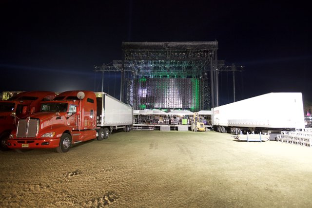 Trucks and a Stage
