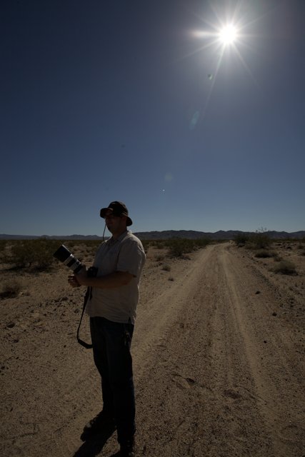 Photographer's Flare in the Desert