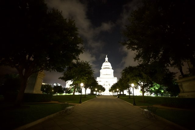 Serene Night Walk at the Capitol
