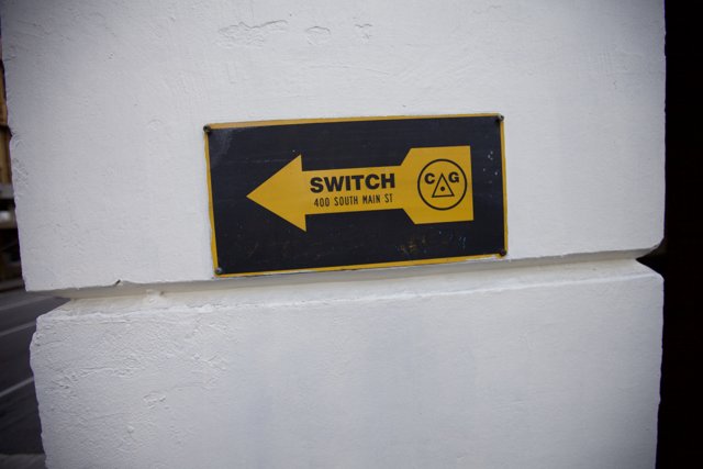 Switch Sign on Wall