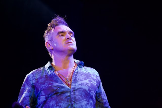 Morrissey Delivers a Solo Performance under Vibrant Lighting at Coachella 2009