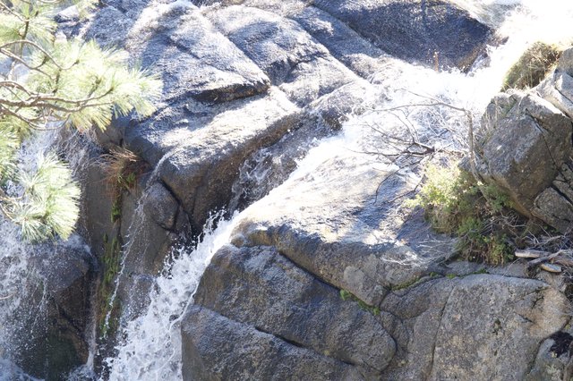 Cascading Waters Over Ancient Granite at Yosemite