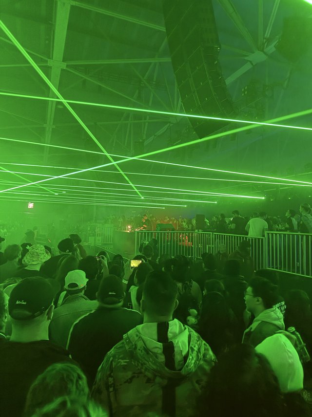 Laser Light Show at Electronic Music Concert