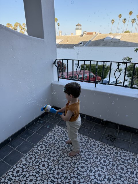 Bubble Magic on the Balcony
