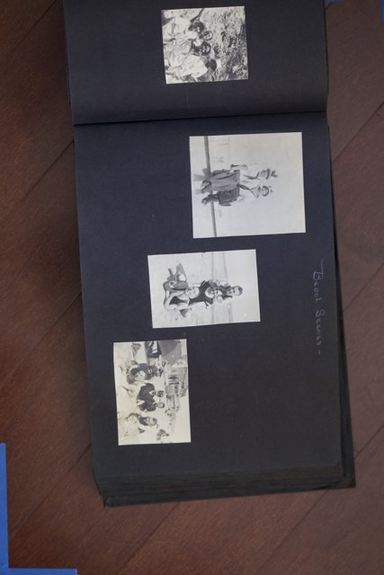 Family Album Book with Blue Ribbon