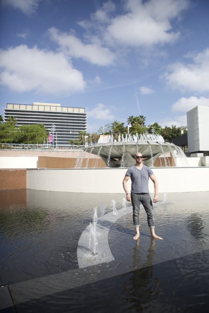 Dave B Enjoying the Fountain