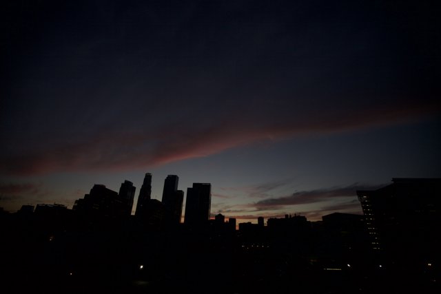 Sunset Silhouette over LA's Metropolis