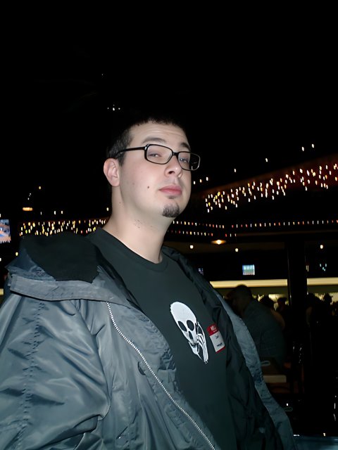 Dave B in his sleek black jacket