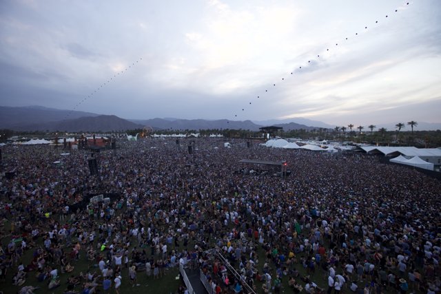 Concert Crowd Takes Over the Hill