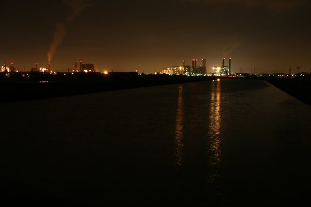 Smoke-filled River at Night