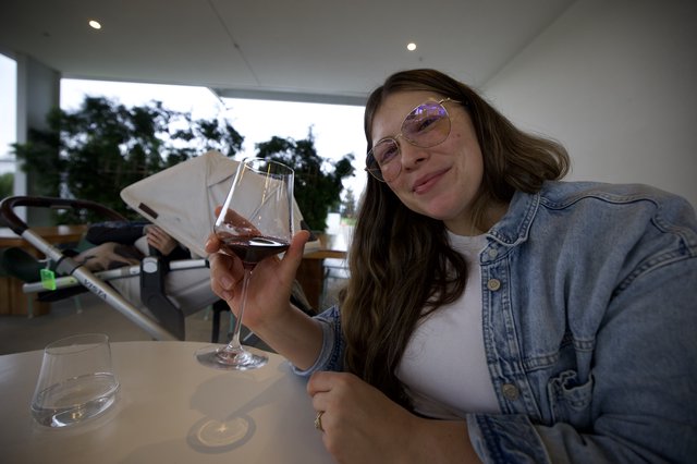 Wine Tasting at Modern Winery with Outdoor Views