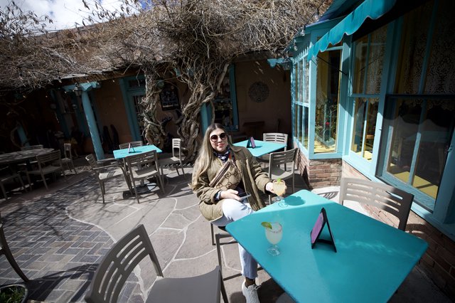 Sunny Afternoon at Turquoise Patio Café