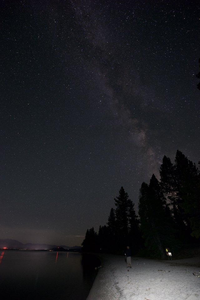 Milky Way Rising Over Lake Tahoe's Starlit Shore