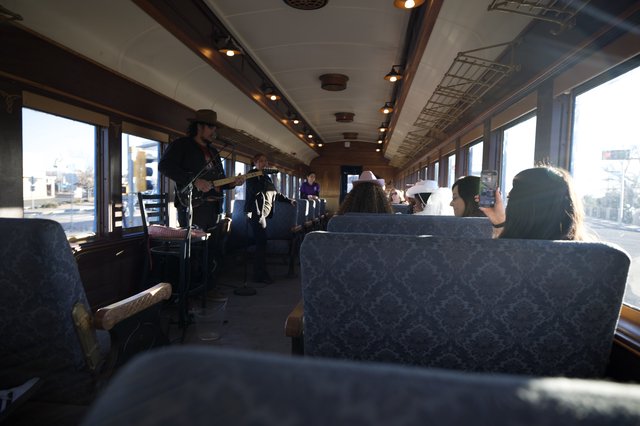 Live Music Performance on Vintage Train Car