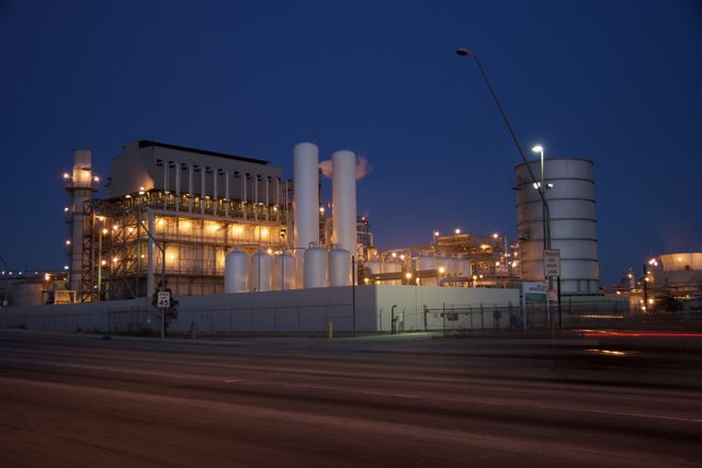 Nighttime at the Industrial Plant