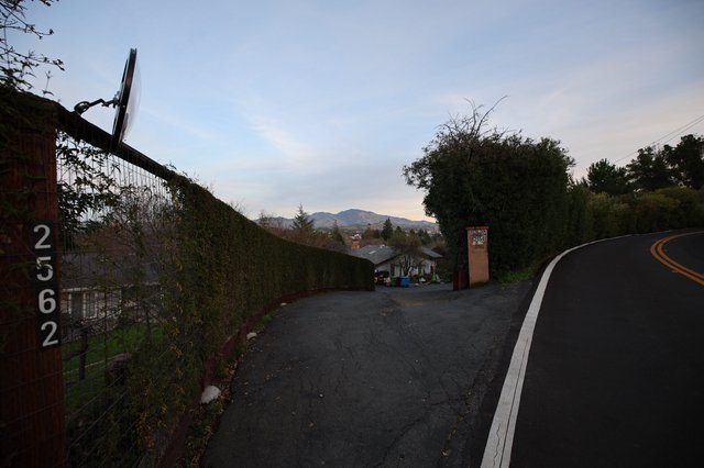 Driveway at Dusk with Mountain View