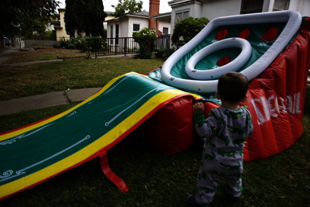 Wesley's Inflatable Slide Adventure