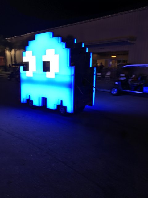 Light Up Pac Man Takes Over the Night