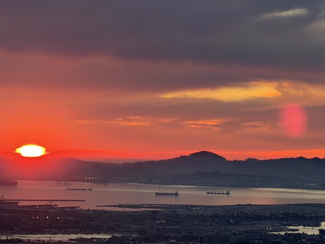 Golden Sunset Over San Francisco Bay
