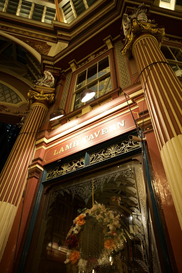 Ornate Victorian Arcade Entrance with Lame Tavern Sign