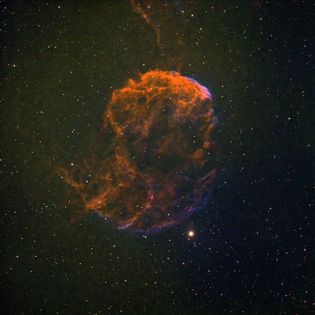 Jellyfish Nebula Supernova Remnant in Deep Space