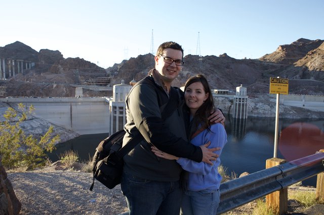 Couple Embracing at Hoover Dam Overlook