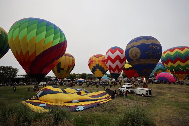 Colorful Hot Air Balloons Launch at Sonoma Classic
