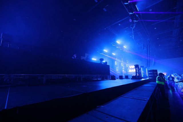 Blue Haze Over Empty Dance Floor at Wobbleland