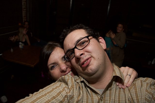 Dave and Penelope Pose Together at Art Walk