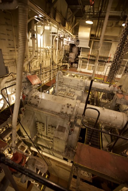 Industrial Machinery Inside the Ship