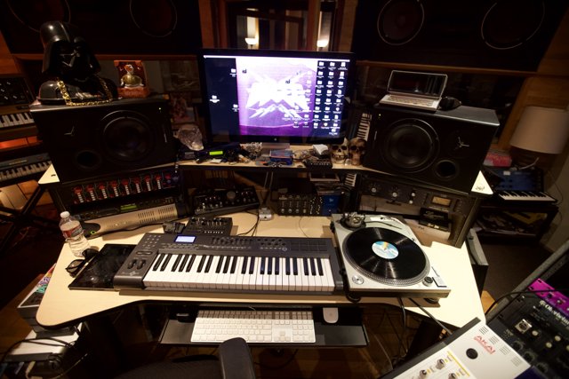 Musical Equipment in a Modern Studio