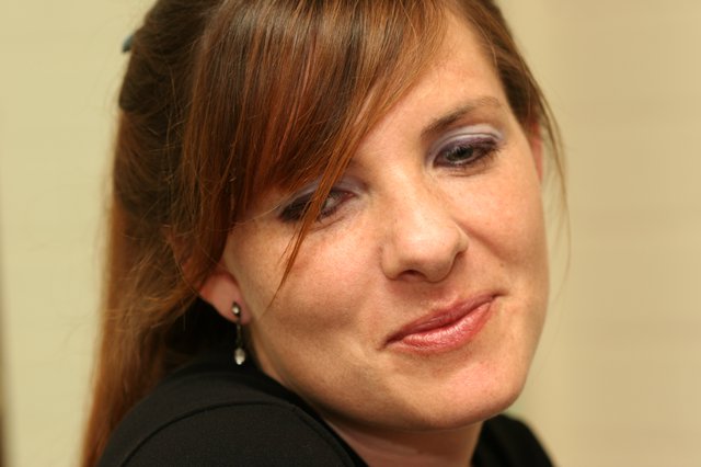 Candid Portrait of Penelope with Reddish-Brown Hair