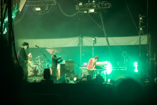 Green Lights Illuminate Thom Yorke's Stage