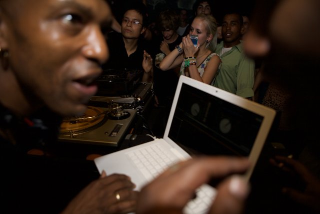 Laptop DJ at the Nightclub