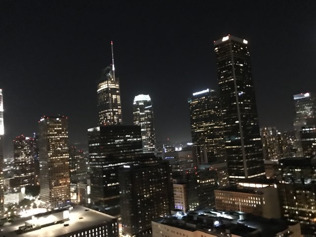 Nighttime urban metropolis