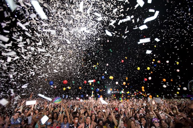 Celebrating with Confetti at Coachella