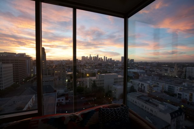 Los Angeles Skyline at Sunrise