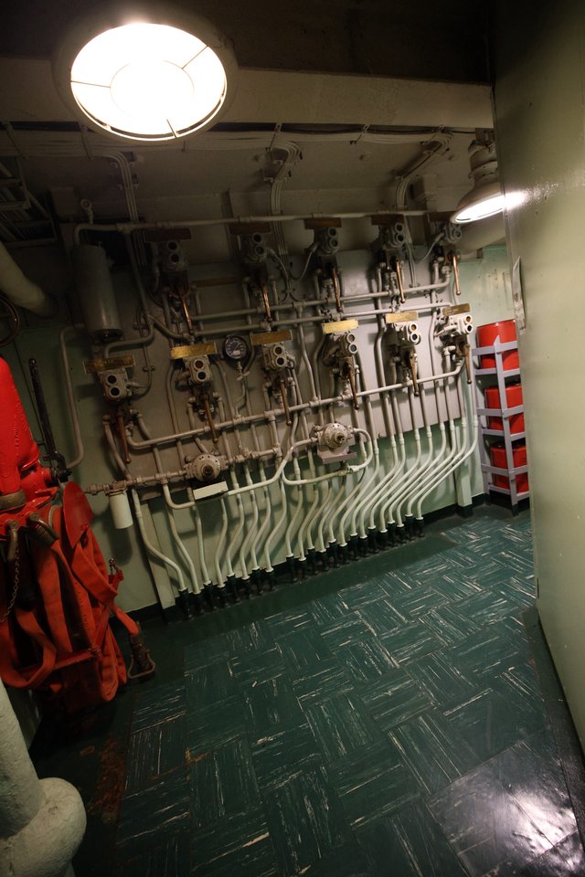 Engine Room Control Panel on USS Hornet Aircraft Carrier