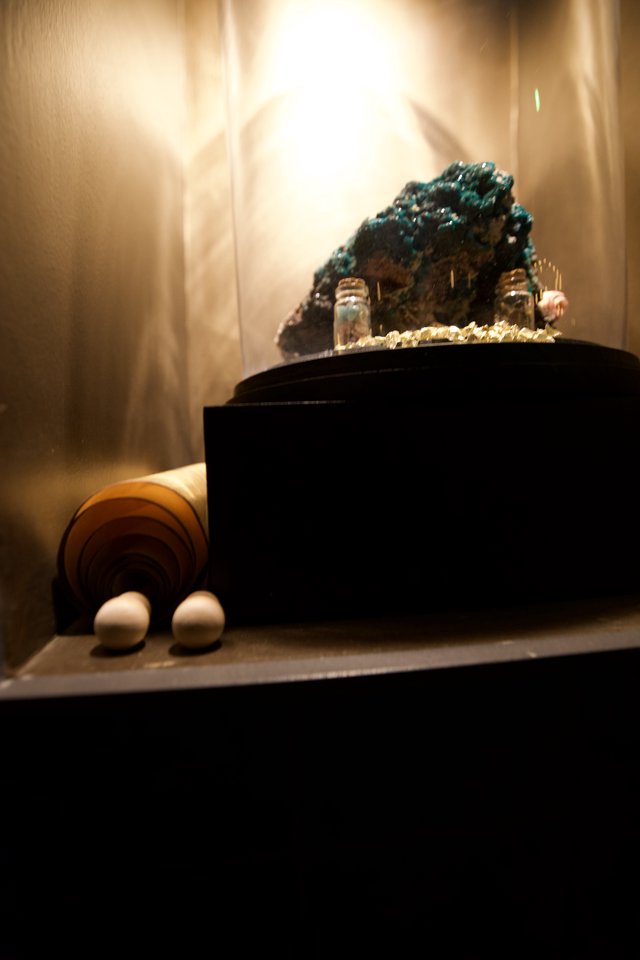 Illuminated Geode Display in Warm Interior Setting