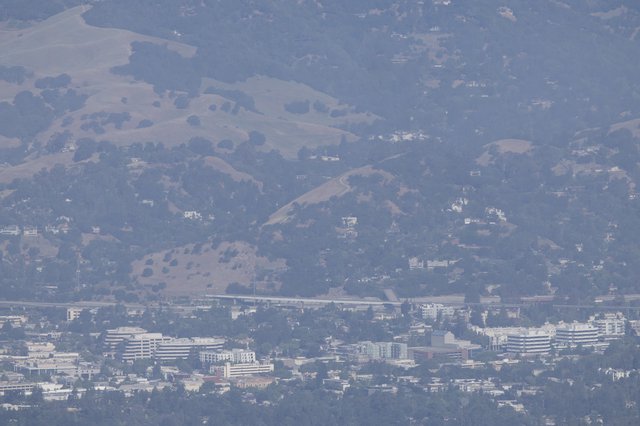 Hazy East Bay Hills Vista from Mount Diablo