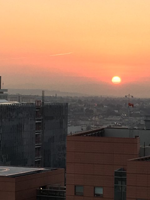 City Skyline During Sunset