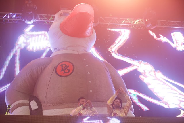 A-Trak and the Inflatable Duck on Stage