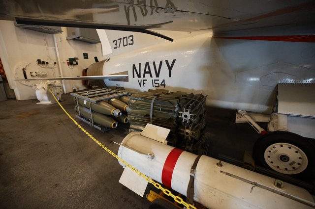 Navy Fighter Aircraft Ordnance Display USS Hornet Museum