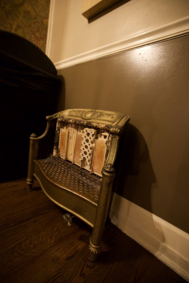 Vintage Accordion on Ornate Chair Display