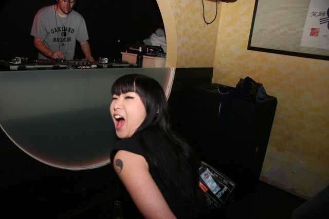 Miyuki Y Rocks her T-Shirt and Accessories at the Club